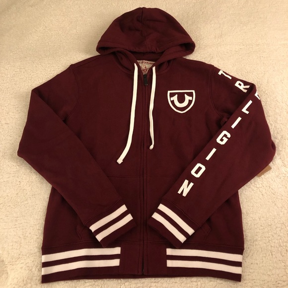 TRUE RELIGION Mens Active Seal Sweatsuit Burgundy - Picture 2 of 8